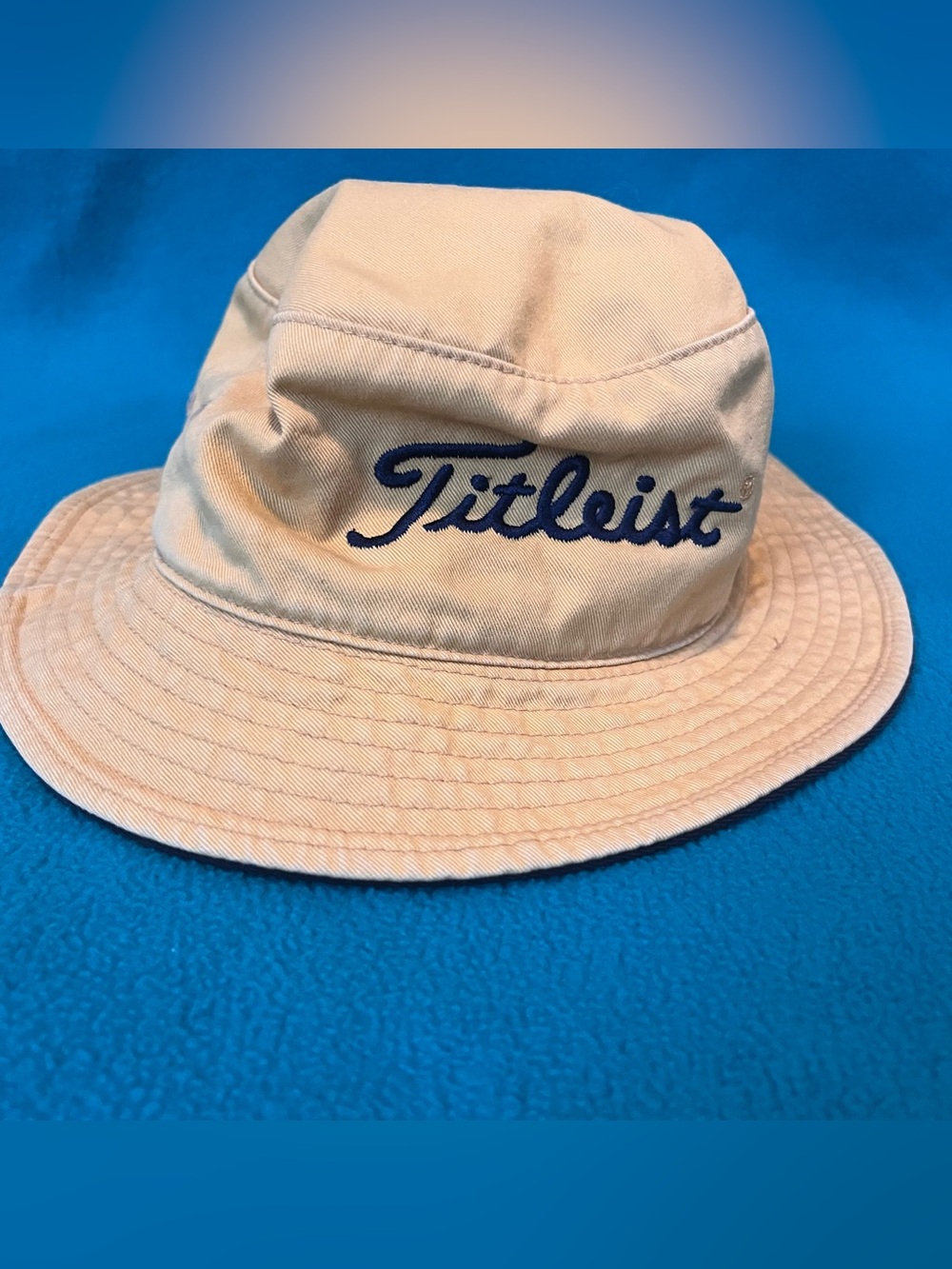 Titleist Yellow Bucket Hat with Navy Embroidered Logo
